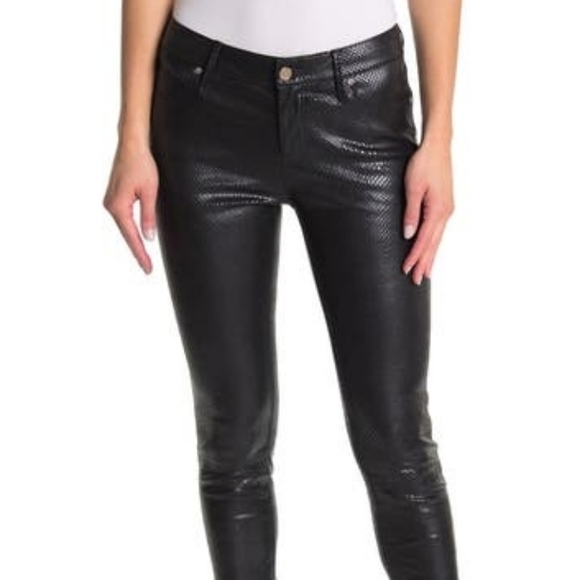 RtA Prince Leather Skinny Pants Navy Snake 26 - Picture 3 of 10